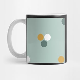 Triple Dot Teal and Yellow Mug